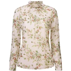 Hobemty Women's Ruffled Collar Pleated Front Long Sleeve Floral Blouse -CUPSHE Store GUEST e809aa5d ec66 4373 90a9 bcdfa0e45e3d