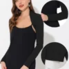 Allegra K Women's Elegant Long Sleeve Knit Open Front Crop Bolero Shrug -CUPSHE Store GUEST eac4ecdc 0480 4d22 981e e0dae882a6a4