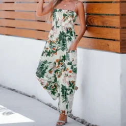 Women's Tropical Smocked Cami Jumpsuit - Cupshe -CUPSHE Store GUEST eb83f538 ec3d 40b1 9ec2 fc092429cadf