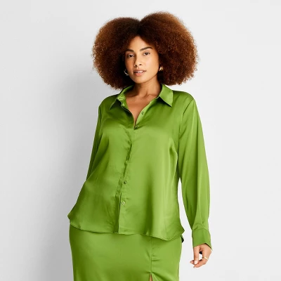 Women's Long Sleeve Button-Front Shirt - A New Day™ 8 Women's Long Sleeve Button-Front Shirt - A New Day™ - Image 8