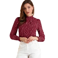 Allegra K Women's Smocked Cuffs Top Puff Sleeve Ruffled Neck Vintage Printed Blouses -CUPSHE Store GUEST ef2ce1d6 d9d9 4066 9d13 2e9e5c58971f