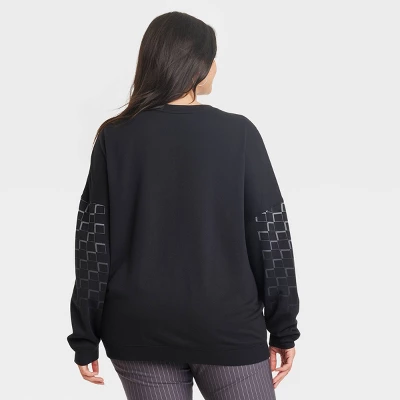 Women's Corvette Racing Cozy Graphic Sweatshirt - Black 1 Women's Corvette Racing Cozy Graphic Sweatshirt - Black