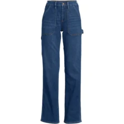 Lands' End Women's Recover High Rise Relaxed Straight Leg Utility Blue Jeans 7 Lands' End Women's Recover High Rise Relaxed Straight Leg Utility Blue Jeans -CUPSHE Store GUEST f2667e52 c80c 40c7 968b e64b96cab556