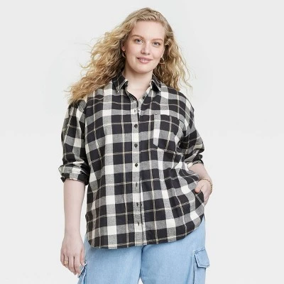 Women's Long Sleeve Flannel Button-Down Shirt - Universal Thread™ 3 Women's Long Sleeve Flannel Button-Down Shirt - Universal Thread™ - Image 3