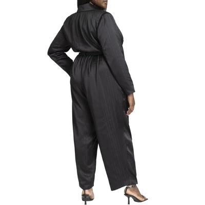 ELOQUII Pinstripe Blazer Jumpsuit 2 ELOQUII Pinstripe Blazer Jumpsuit - Image 2