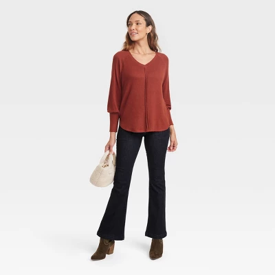 Women's Long Sleeve Knit Top - Knox Rose™ 2 Women's Long Sleeve Knit Top - Knox Rose™ - Image 2