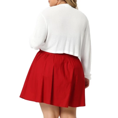 Agnes Orinda Women's Plus Size Long Sleeve Open Front Knit Crop Lightweight Cardigan Sweater 3 Agnes Orinda Women's Plus Size Long Sleeve Open Front Knit Crop Lightweight Cardigan Sweater - Image 3