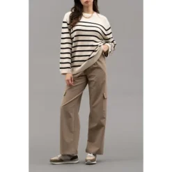 August Sky Women's Crew Neck Relaxed Fit Stripe Knit Sweater 10 August Sky Women's Crew Neck Relaxed Fit Stripe Knit Sweater -CUPSHE Store GUEST f93b13a3 7809 4d81 a597 a675db46bc92