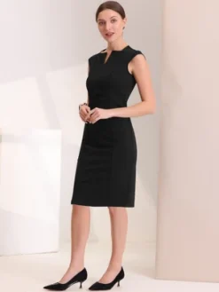 Allegra K Women's Pencil Sleeveless Office Elegant Business Sheath Dress