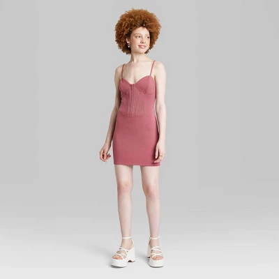 Women's Sleeveless Corset Mini Knit Bodycon Dress - Wild Fable™ 1 Women's Sleeveless Corset Mini Knit Bodycon Dress - Wild Fable™